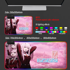 In The Franxx RGB Gaming Mouse Pad