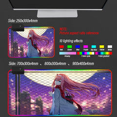 In The Franxx RGB Gaming Mouse Pad