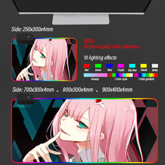 In The Franxx RGB Gaming Mouse Pad