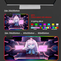 In The Franxx RGB Gaming Mouse Pad