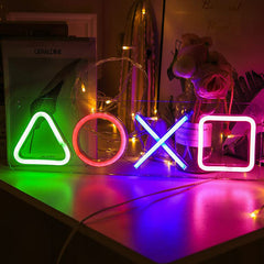 Icon Gaming PS4 Game Neon Light Sign Control Decorative Lamp Colorful