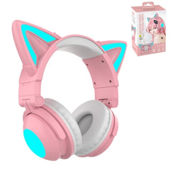 Rgb Cute Cat Wireless Headphones Girls Kids Gift Headset With