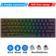 Rk61 Royal Kludge Wireless Mechanical Keyboard Tri-mode Bluetooth